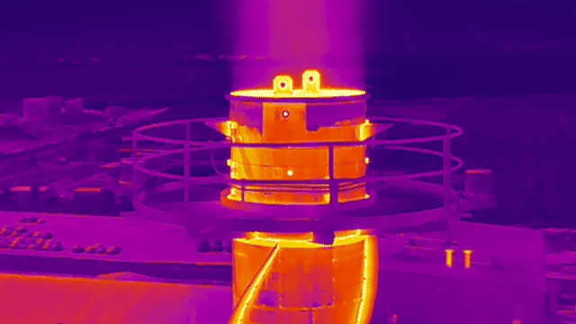Drone thermal survey of a building