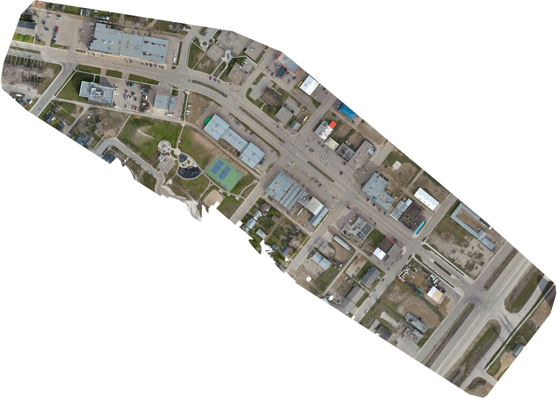 High-resolution urban drone orthophoto